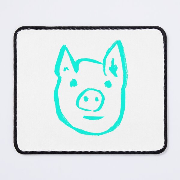 Item preview, Piggy Face Luminescent Turquoise designed and sold by MagentaTwilight.