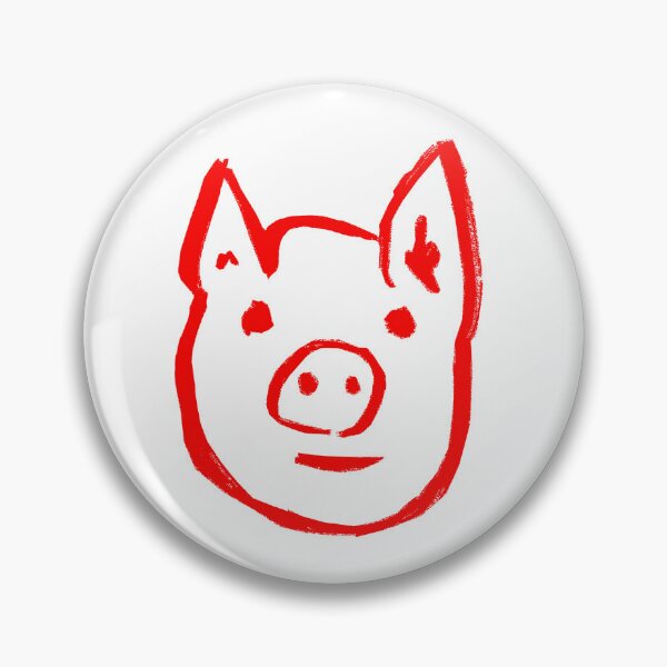 Item preview, Vivid Red Piggy Face  designed and sold by MagentaTwilight.