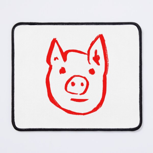 Item preview, Vivid Red Piggy Face designed and sold by MagentaTwilight.