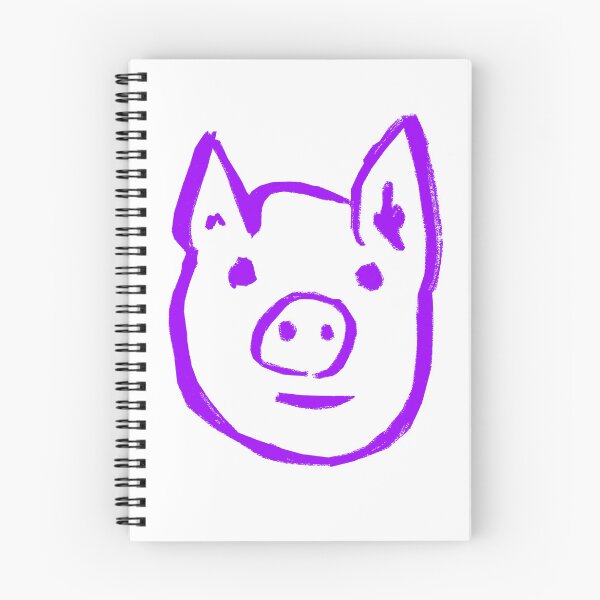 Item preview, Vivid Violet Purple Piggy Face  designed and sold by MagentaTwilight.
