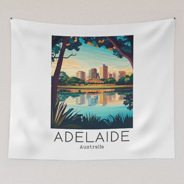 Item preview, A Vintage Travel Illustration of Adelaide - Australia  designed and sold by GoodOldVintage.