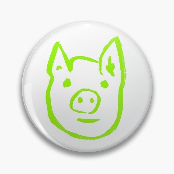 Item preview, Neon Lime Green Piggy Face  designed and sold by MagentaTwilight.