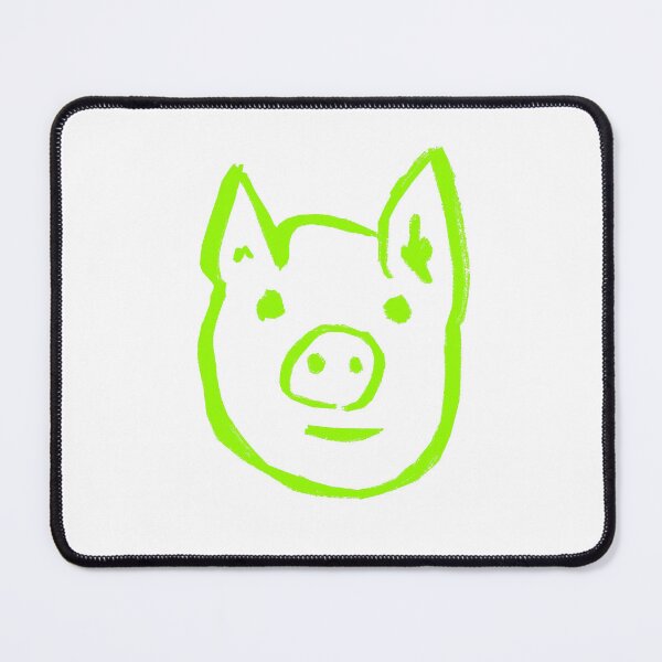 Item preview, Neon Lime Green Piggy Face  designed and sold by MagentaTwilight.