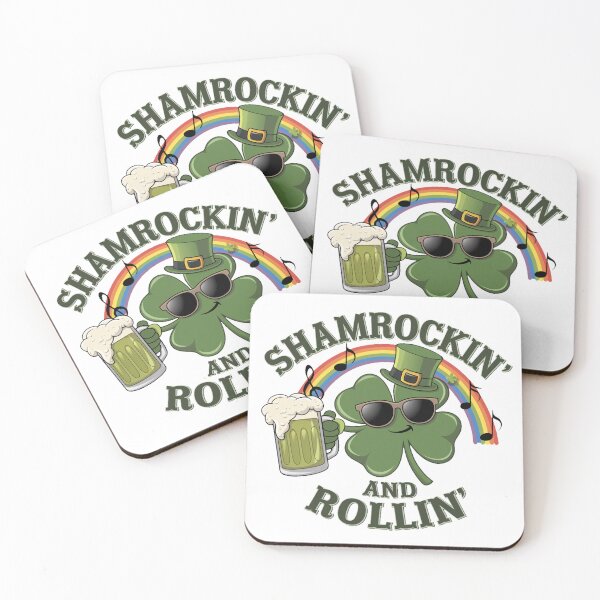 Item preview, Irish St Patricks day Ireland - "Shamrockin' and Rollin' St. Patrick's Day " designed and sold by stickercuffs.