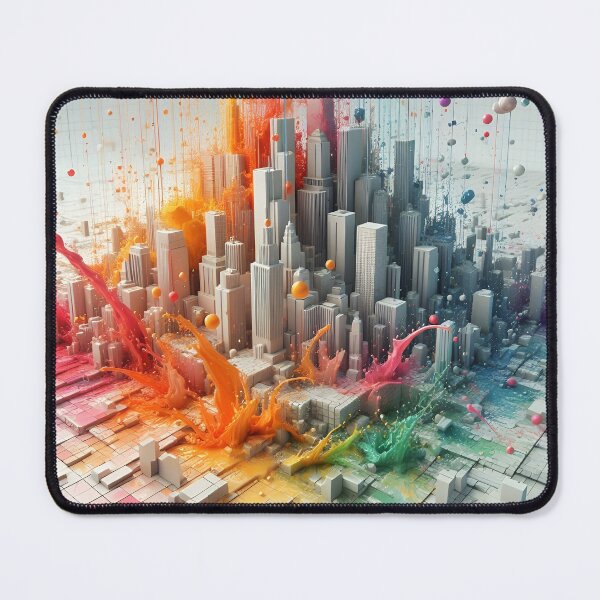 Item preview, White building with splashes of color designed and sold by KwangCB.