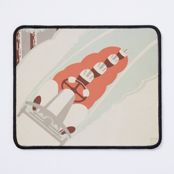 Item preview, Vintage Winter Olympics Poster, Lake Placid, NY, Bobsled designed and sold by CulturalCurios.