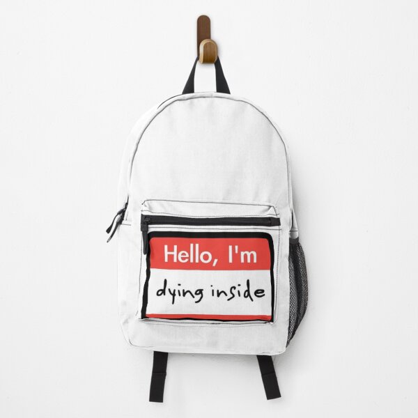 Item preview, Hello I'm Dying Inside Humor Graphic Sticker designed and sold by socialarmour.