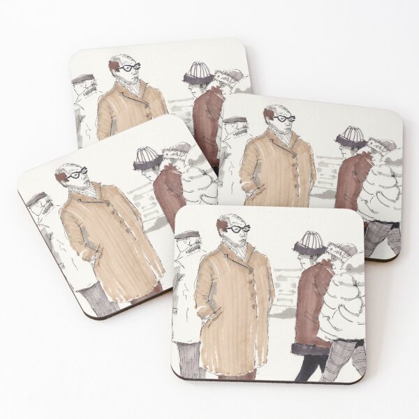 Item preview, People wearing winter coats drawing designed and sold by MikeJory.