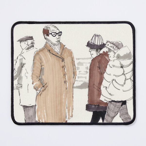 Item preview, People wearing winter coats drawing designed and sold by MikeJory.