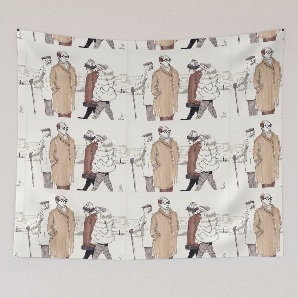 Item preview, People wearing winter coats drawing designed and sold by MikeJory.