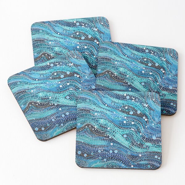 Item preview, Aboriginal Inspired Dot Art - Wavy Waves designed and sold by GrinGalore.