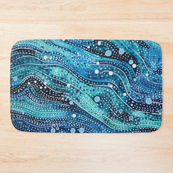 Item preview, Arte de puntos de inspiración aborigen - Ondas onduladas designed and sold by GrinGalore.