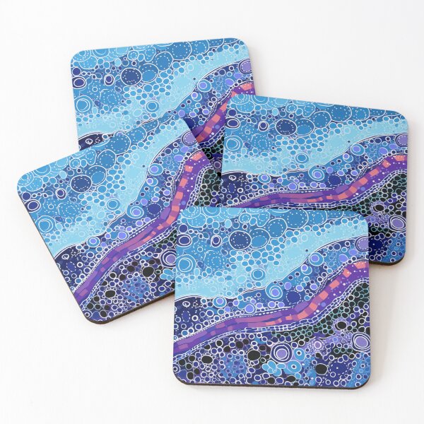 Item preview, Aboriginal Inspired Dot Art - Deep Shallow Sea designed and sold by GrinGalore.