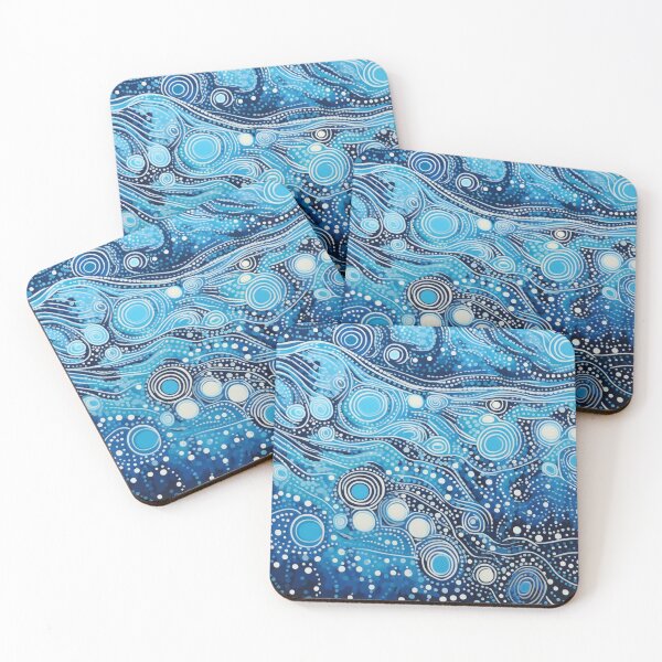 Item preview, Aboriginal Inspired Dot Art - Foamy Waves designed and sold by GrinGalore.