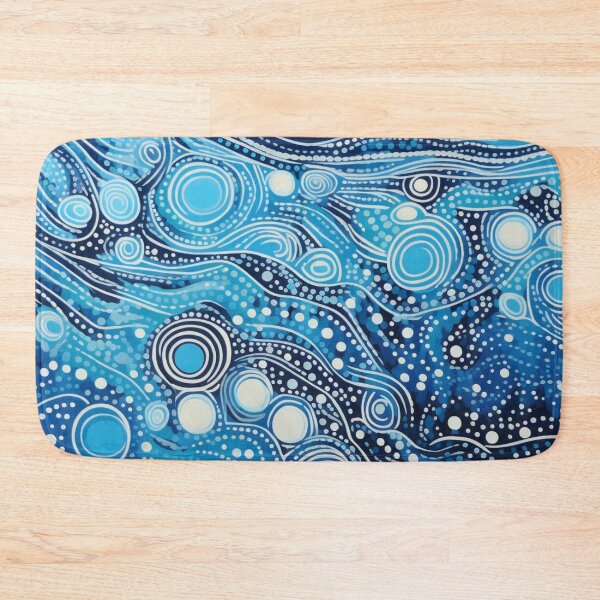 Item preview, Arte de puntos de inspiración aborigen - Olas espumosas designed and sold by GrinGalore.