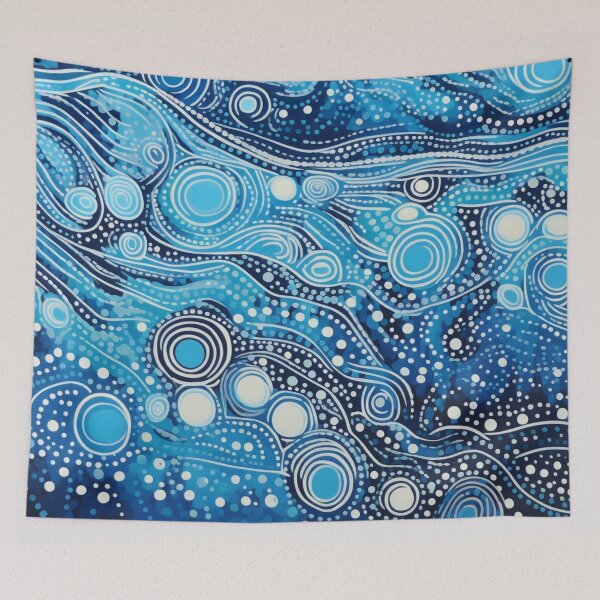 Item preview, Aboriginal Inspired Dot Art - Foamy Waves designed and sold by GrinGalore.