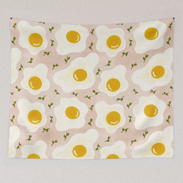 Item preview, Eggs seamless repeat pattern, fabric pattern, food pattern designed and sold by Katarzyna Dembek.