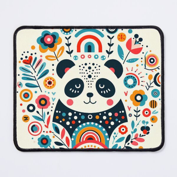 Item preview, Scandinavian Folk Art Rainbow Animals - Panda by Heidi Anne Morris designed and sold by FOLK ART FUSION by heidiannemorris.