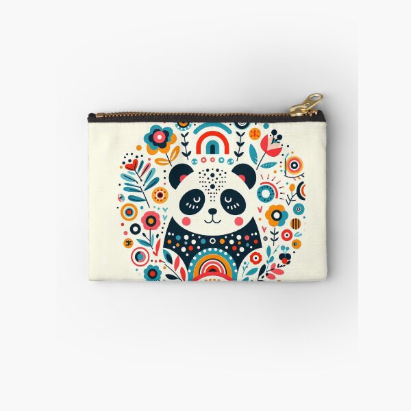 Item preview, Scandinavian Folk Art Rainbow Animals - Panda by Heidi Anne Morris designed and sold by FOLK ART FUSION by heidiannemorris.