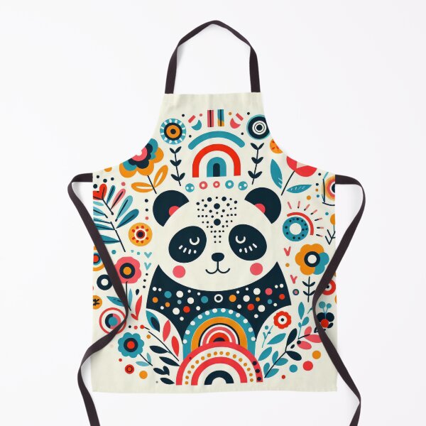 Item preview, Scandinavian Folk Art Rainbow Animals - Panda by Heidi Anne Morris designed and sold by FOLK ART FUSION by heidiannemorris.