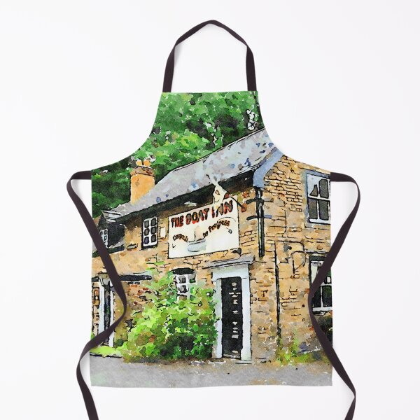 Item preview, Charming English countryside inn in watercolor in West Midlands, England designed and sold by GestaltImagery.