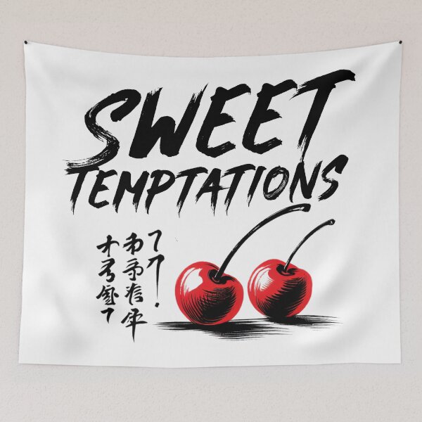 Item preview, Sweet Temptations Cherries Valentine's Delight designed and sold by Retr0Tshirts.