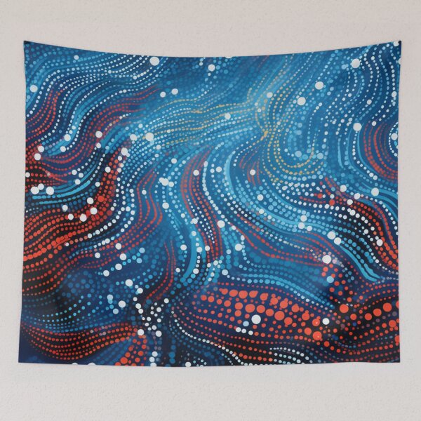 Item preview, Aboriginal Inspired Dot Art -  Underwater Eruption designed and sold by GrinGalore.