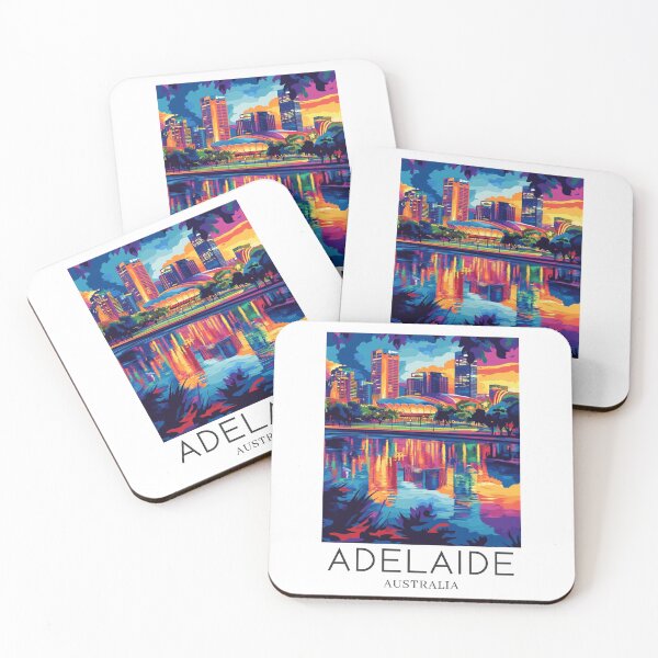 Item preview, A Pop Art Travel Print of Adelaide - Australia  designed and sold by StudioRedKoala.