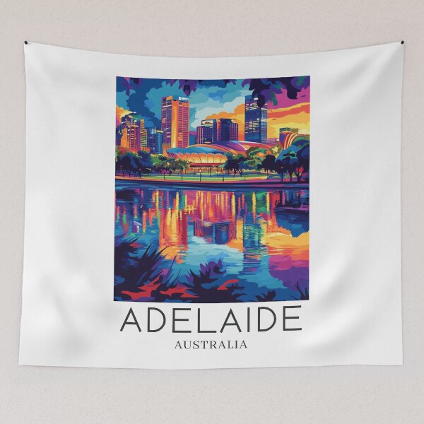 Item preview, A Pop Art Travel Print of Adelaide - Australia  designed and sold by StudioRedKoala.