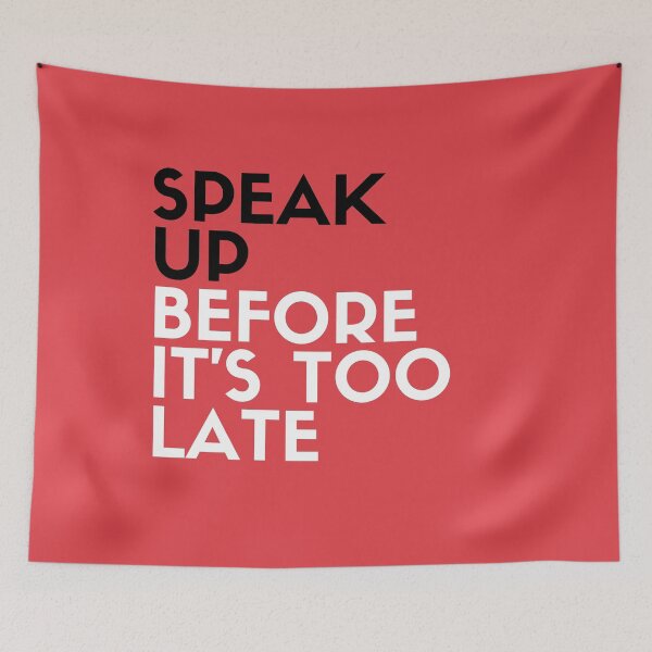 Item preview, Speak up before it's too late / anti fascist 02 designed and sold by Athenasgirl.