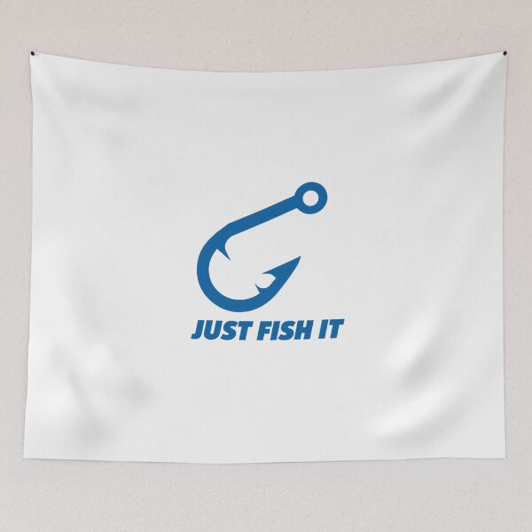 Item preview, Minimalist Black Fishhook Design - Just Fish It designed and sold by Colorful-Garden.