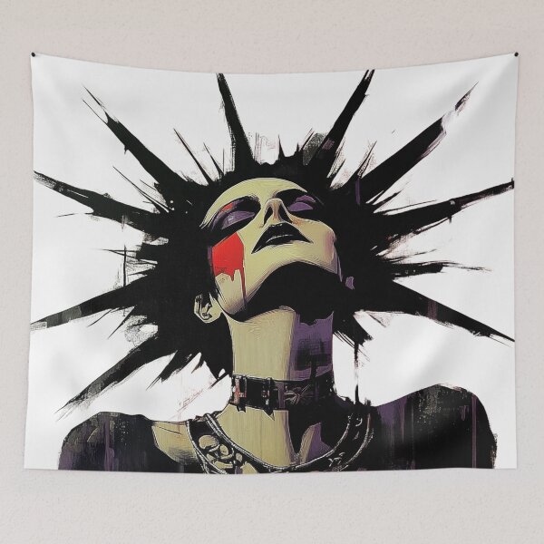 Item preview, Punk Rocker grunge design. Spiky hair. designed and sold by Shoot-The-Moon.