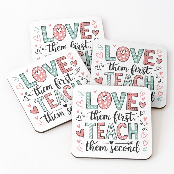 Item preview, Love Them First Teach Them Second Teacher Valentines designed and sold by AniArtPL.