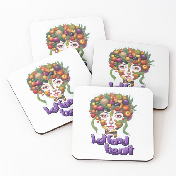 Item preview, Let Food Be Art Embracing Purple Fruit and Black Faces designed and sold by SplashTastic.