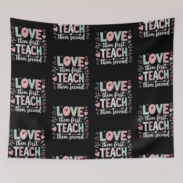 Item preview, Love Them First Teach Them Second Teacher Valentines designed and sold by AniArtPL.