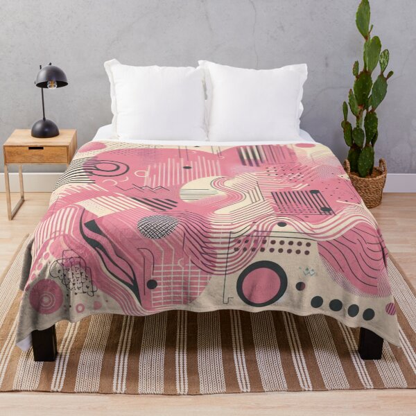 Item preview, Pink Abstract Geometric Art Modern Aesthetic Pattern designed and sold by SpinklyCreations.