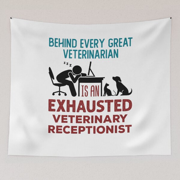 Item preview, Funny Veterinary Receptionist Front Office Exhausted designed and sold by jaygo.