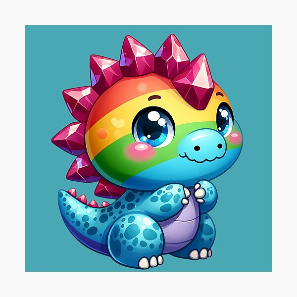 Artikel-Vorschau von Regenbogen Diamant Dinosaurier Hübscher Bunter Dino, designt und verkauft von MoonMonkeyNbear.