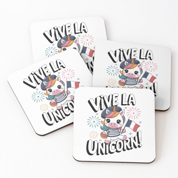 Aperçu de l'œuvre Vive la Licorne ! créée et vendue par Wegetees.