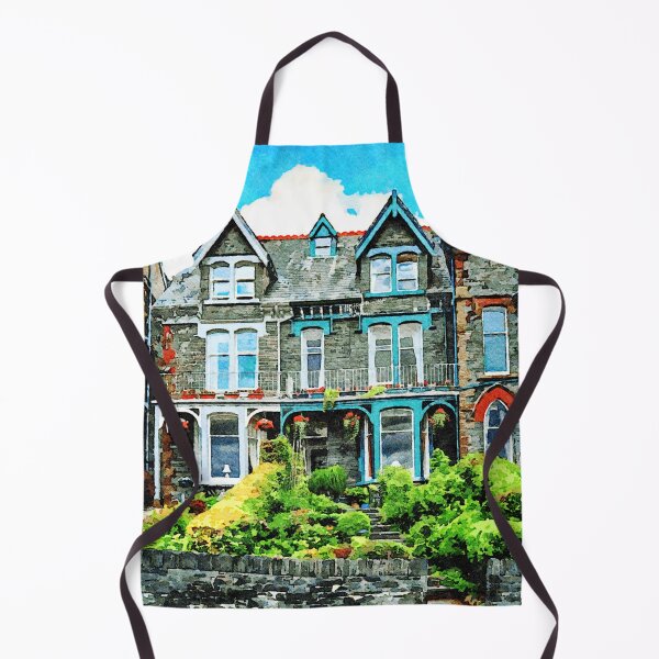 Item preview, Charming Victorian house watercolor painting in the Lake District designed and sold by GestaltImagery.