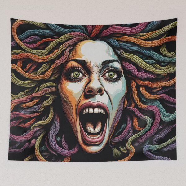 Item preview, Abstract portrait of a Medusa-like woman. designed and sold by LCPcreations.
