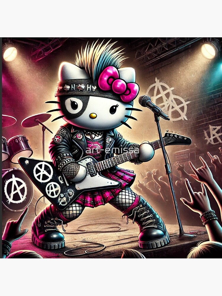 DEATH NYC Hello Kitty シルクスクリーン Death NYC Large Framed 16x20in Pop Art Certified Graffiti Hello