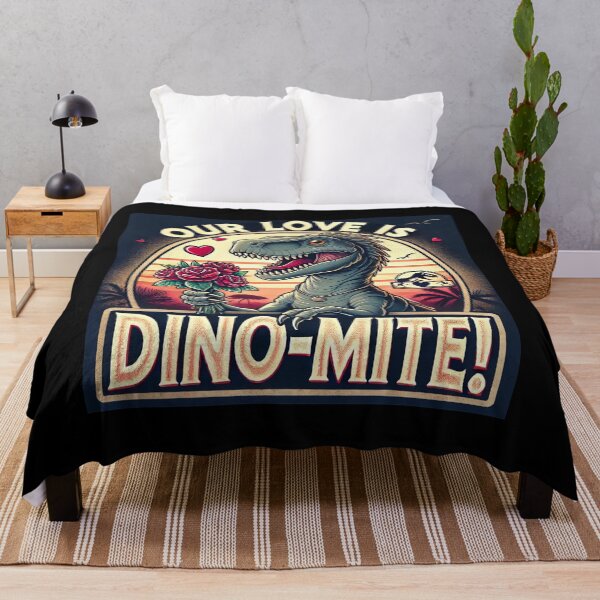 Item preview, Dino-Mite Love - Valentine's Day T-Shirt designed and sold by Magneteez.