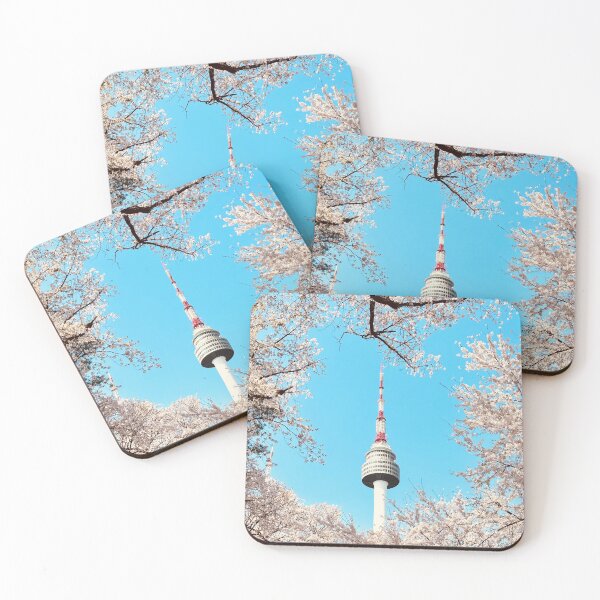 Item preview, Seoul Spring: Namsan Tower in Cherry Blossom Bloom designed and sold by daily yoon.