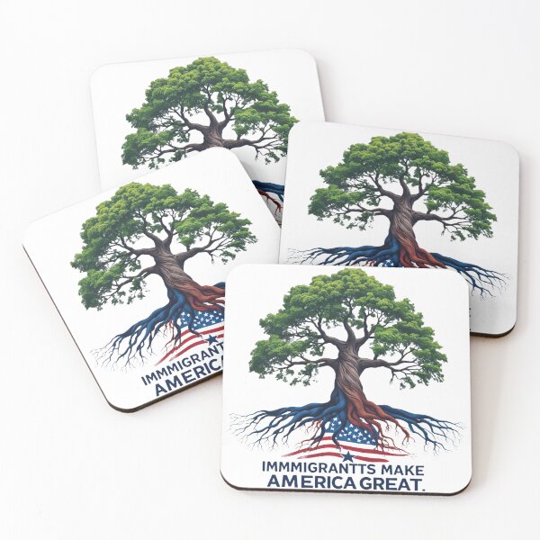 Item preview, The American Roots, Immigrants Make America Great, Unity Tree T-Shirt designed and sold by VisionArtist Ca.