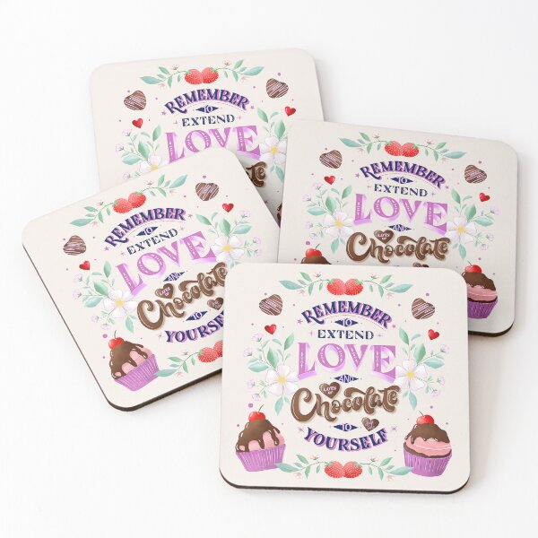 Item preview, Self Love, Chocolate and Strawberries. Great Inspirational Quote. Floral patterns. designed and sold by Sandra Brezina.