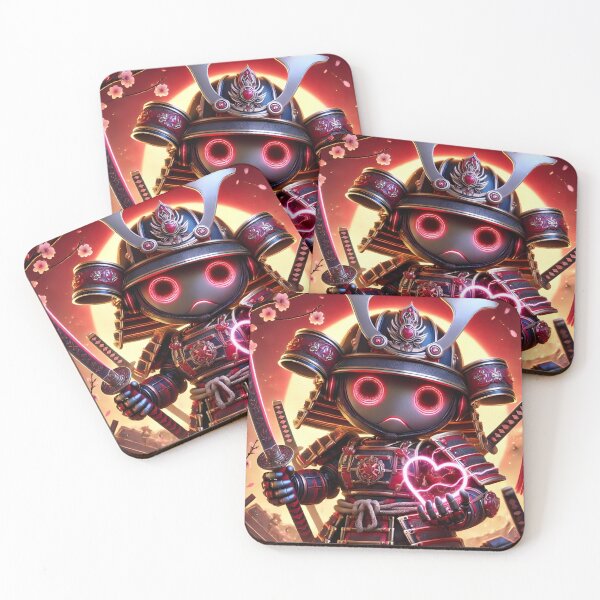 Item preview, Cyber Shogun Rockbot – The Ultimate Warrior of Power and Rebellion - Valentine’s Day - Model 16 designed and sold by NeonBot_Shop.