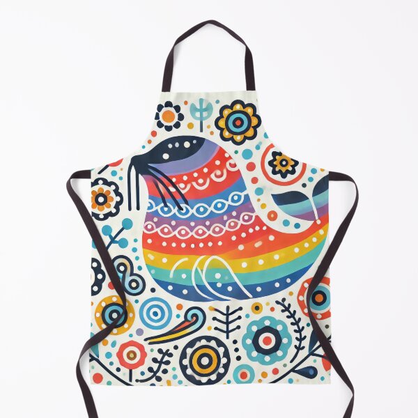 Item preview, Scandinavian Folk Art Rainbow Animals - Sealion by heidiannemorris designed and sold by FOLK ART FUSION by heidiannemorris.