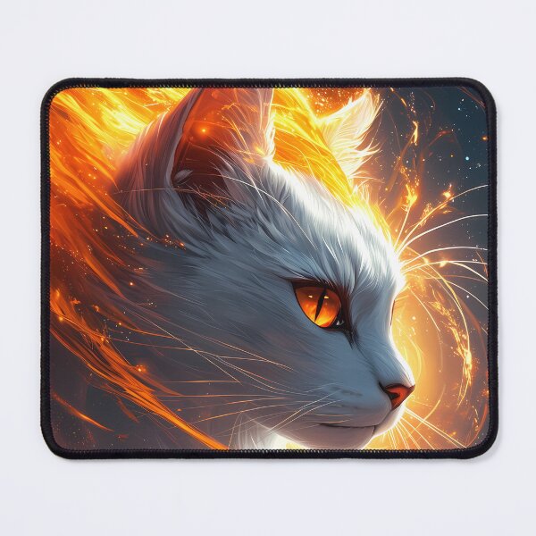 Item preview, Fiery Cosmic Kitten – Mystical and Majestic Cat designed and sold by MystiqSlav.