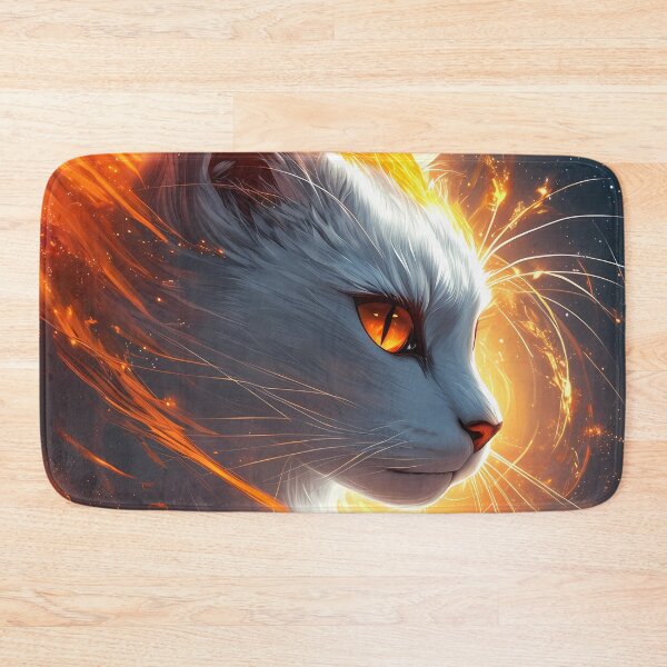 Item preview, Fiery Cosmic Kitten – Mystical and Majestic Cat designed and sold by MystiqSlav.